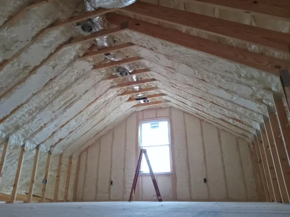 Spray foam roofing application for Crawl Space Insulation project in Spring Arbor